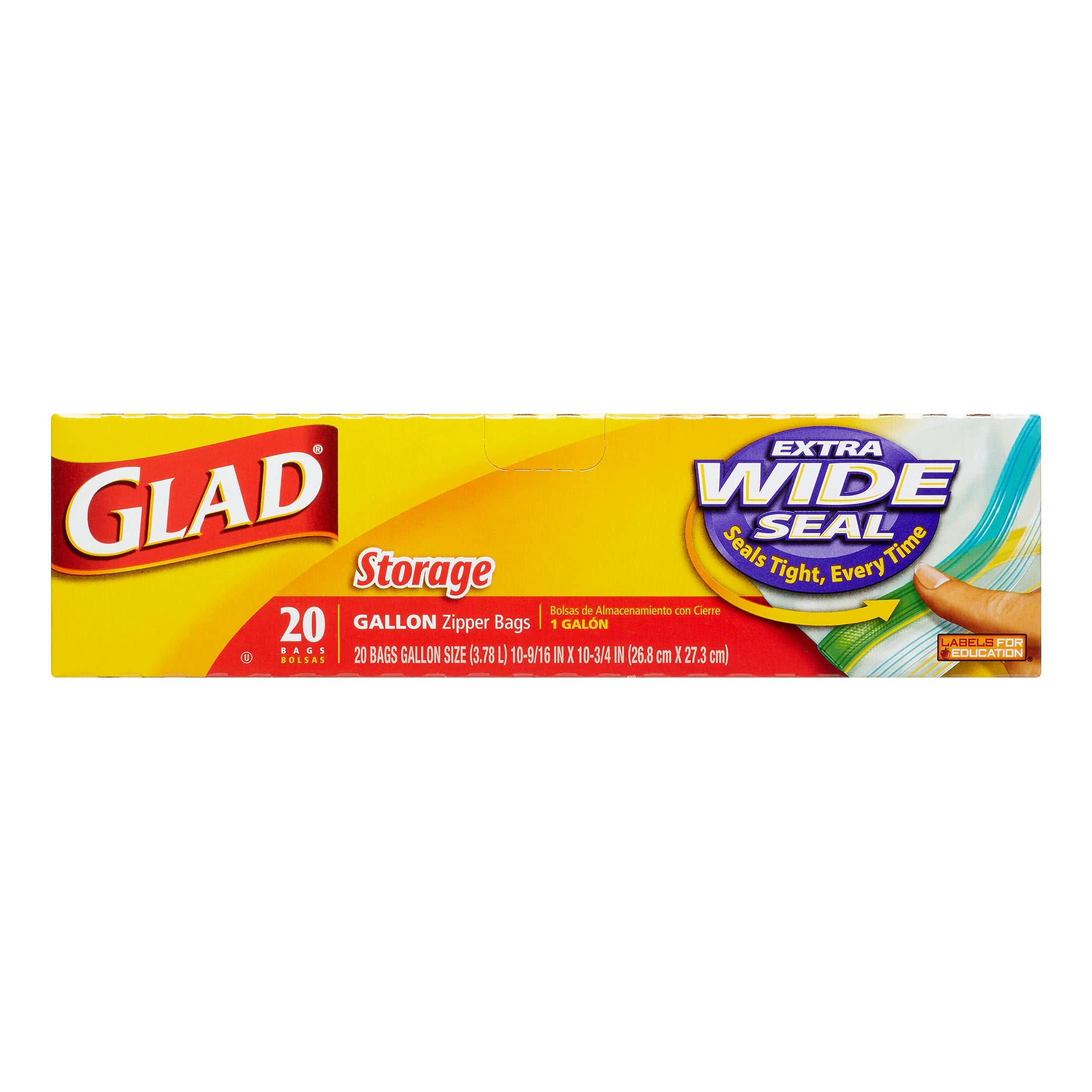 glad gallon freezer bolsas