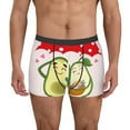 thumbnail image 2 of Bingfone Avocado Lovers Wearing Umbrella Men's Underwear - Casual Stretch Boxer Briefs-X-Large, 2 of 7