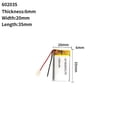 thumbnail image 2 of 3.7V 500mAh Li-Ion Battery 602035 Lithium Polymer Rechargeable Battery, 2 of 6