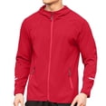 thumbnail image 2 of Busydd Mens Zip Up Hoodie Breathable Comfortable Workout Running Jacket Casual Solid Color Long Sleeve Jackets for Men L, 2 of 9