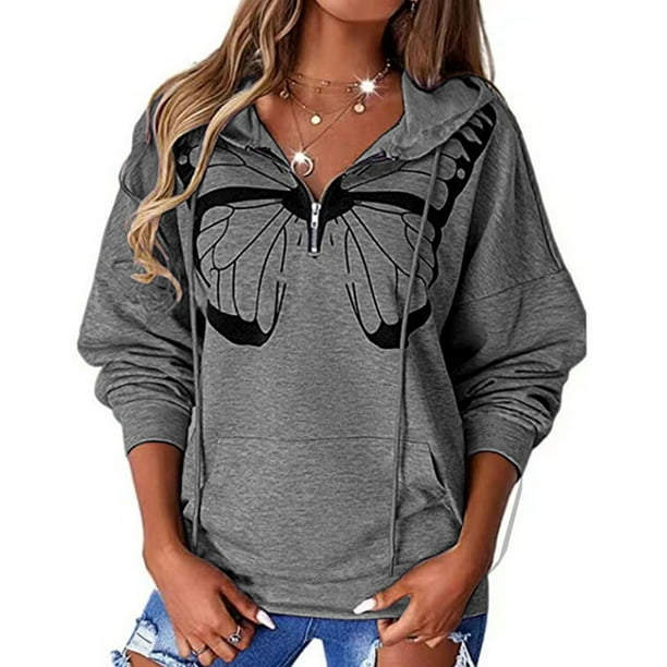 Top de manga larga, sudadera de manga larga para mujer, sudadera con capucha para mujer, sudadera con capucha de manga larga para mujer, funcionalidad versátil