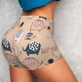 thumbnail image 4 of Fotbe Cute Ink Drawn Elephants Seamless Shorts, Womens Workout Shorts High Waist Stretch Booty Short for Gym/Yoga/Running/Biking-Small, 4 of 9