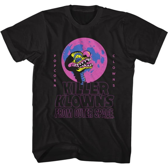 Killer Klowns In Outer Space Popcorn Clowns Black Adult T-Shirt 6Xl