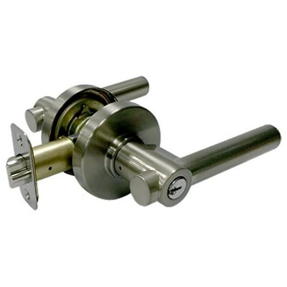 Taiwan FU Hsing Industrial 221763 Tru-Guard Reversible Basel Entry Lever Lockset - Stain Nickel