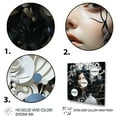 thumbnail image 3 of Designart "Surreal Portrait of Woman in Black and White III" Fashion Framed Wall Art - Glam Black Woman Entryway Framed Wall Art Print, 3 of 6