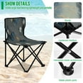 thumbnail image 4 of 600D Oxford Camping Chair Portable Foldable Chair Supports 220 lbs for Picnic, Fishing, Backpacking Brown-blue Butterfly Pattern, 4 of 8