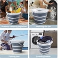thumbnail image 5 of PLERISE Collapsible 10L (2.6 Gal) Foldable Bucket, Grey, Portable for Cleaning, Camping, Car Washing, 5 of 6
