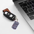thumbnail image 7 of Uemuo Watercolor Marine Animals Pattern Rectangular Metal Keychain - Durable, Stylish, and Personalized Key Ring for Men and Women,Engraved Keychain,Gift Slim Sturdy Keychain, 7 of 7