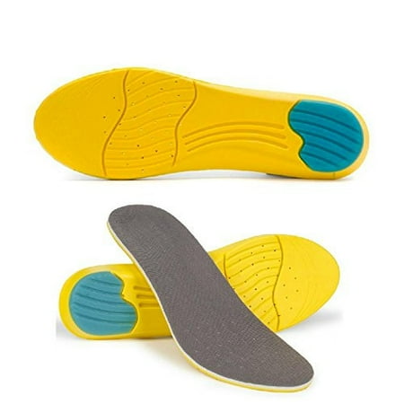 Men's/Women's Full Length Comfort Breathable Plantar Fasciitis, Sports Shock Absorption Cushion Pads Arch Support Pain Relief Memory Foam Orthotic Inserts: Size L