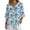 Daisy Flower Butterfly, variant on Daisy Flower Butterfly Print Blouses for Women Casual 3/4 Length Sleeve Womens Tops Linen-Style V Neck Shirts