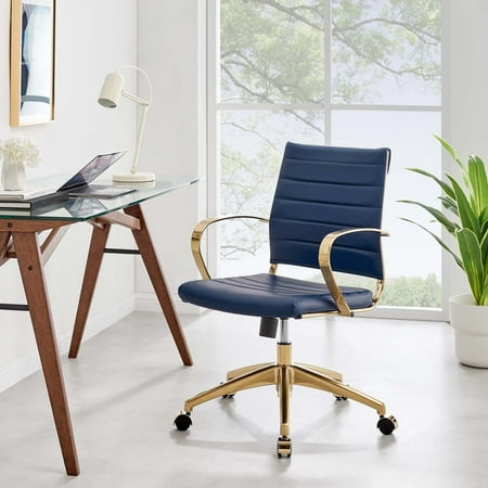 UPC: 0889654940425 | Jive Gold Stainless Steel Midback Office Chair-EEI-3418
