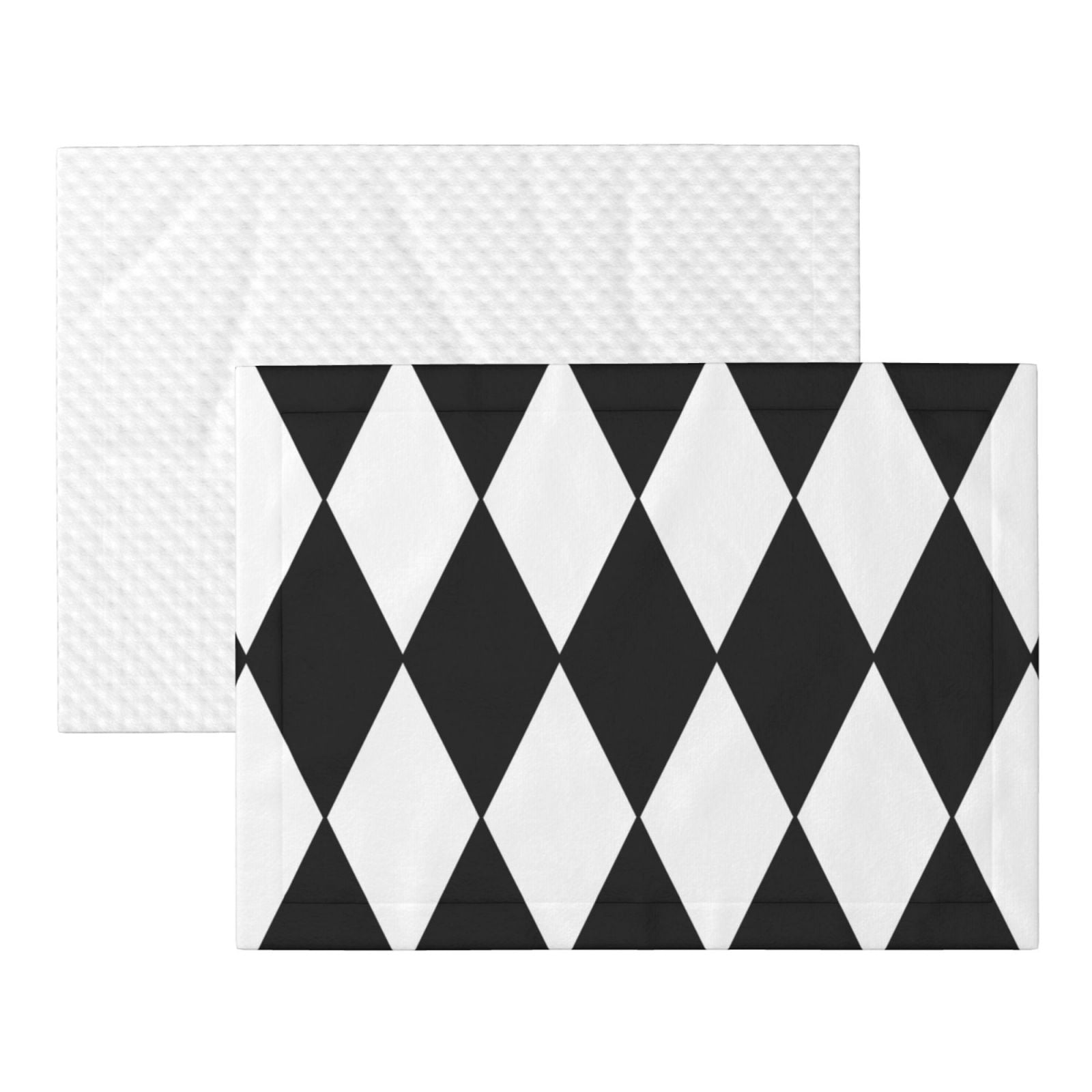 Flannel Throw Dog Blanket Harlequin Pattern Black And White Soft Warm Print Pet Blankets for Small Dog Cat Puppy