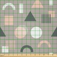 thumbnail image 2 of Ambesonne Geometric Fabric by the Yard Microfiber, Contemporary Art Work, 3 Yards, Pale Peach Grey, 2 of 4