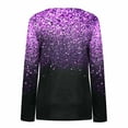 thumbnail image 5 of LEAVINGSUO Fall Winter V Neck Long Tops for Women, Womens Tops Clearance Fashion Women Casual Long Sleeve Printed V-Neck Blouse T-Shirt Ladies Tops, 5 of 5