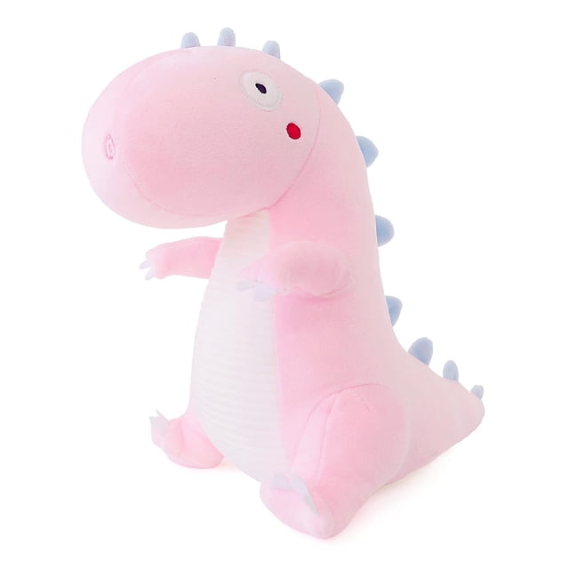 Furvana Lindo Dinosaurio Peluche Animal Peluche Adorable Suave Dino Peluches Dinosaurio Juguete Peluches Y Regalos De Cumpleaños para Niños Niñas Niños (Rosa 10 Pulgadas)