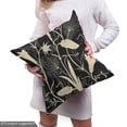 thumbnail image 5 of Ambesonne Art Nouveau Fabric by the Yard Upholstery, Mother Nature Blossoms, 2 Yards, Black and Ivory, 5 of 5