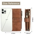 thumbnail image 6 of GOIACII Womens Wallets Rfid Credit Card Holder with 2 Zipper Pockets, 3 ID Windows Ladies Purse Leather, 6 of 9
