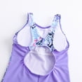 thumbnail image 3 of Shadoumai Girls One Piece Swimsuit Size 5-6 Ruffle Tankini with Shorts Quick Dry Color Block Girls Bathing Suit Modest Swimwear with Cover Up Ruched Adjustable Strap, 3 of 8