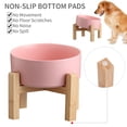 thumbnail image 2 of Addggo Tazón De Cerámica Antideslizante Para Perros De Razas Medianas Y Grandes, Elevado/Elevado, 15 Inclinado, Color Rosa, Inclinado, Bulldog, Cara Grande, Comida Para Mascotas, Plato De Alimentación, 2 of 5