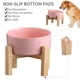 thumbnail image 2 of Addggo Tazón De Cerámica Antideslizante Para Perros De Razas Medianas Y Grandes, Elevado/Elevado, 15 Inclinado, Color Rosa, Inclinado, Bulldog, Cara Grande, Comida Para Mascotas, Plato De Alimentación, 2 of 5