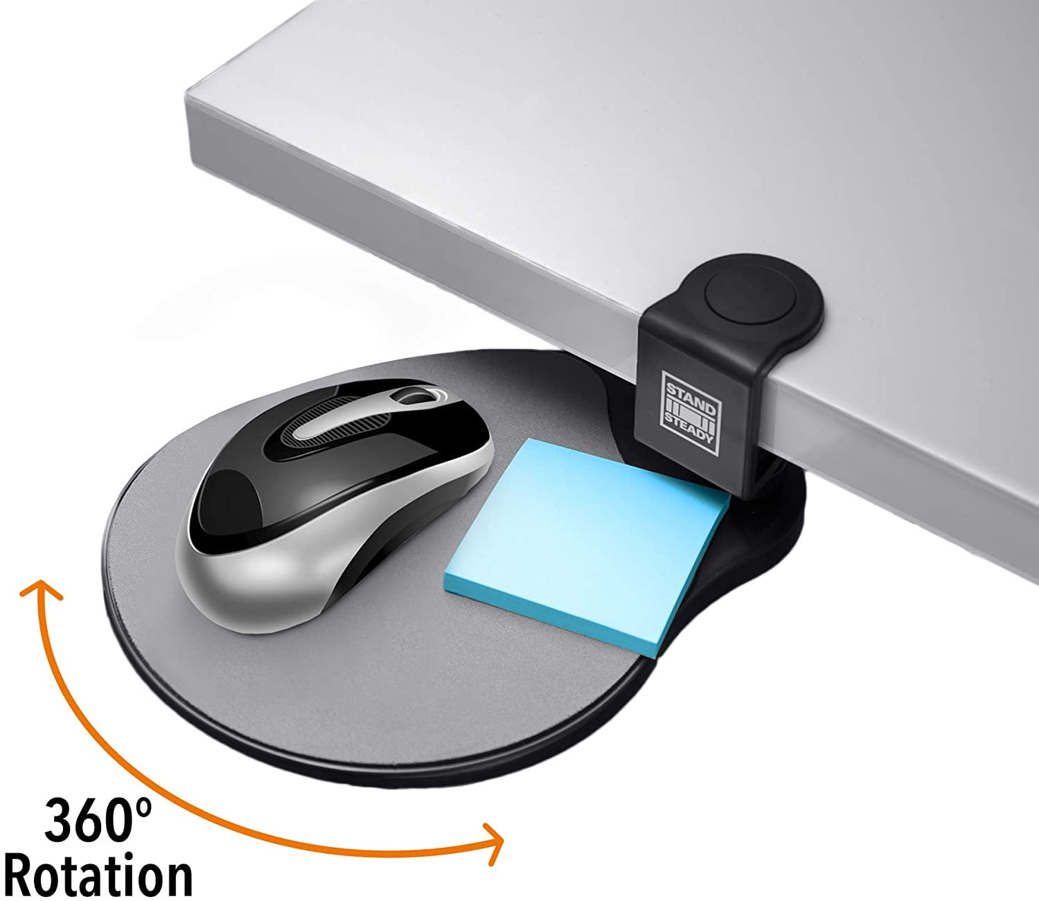 Original Desk Potato Mouse Pad Clamp On Mouse Tray & UnderDesk Shelf