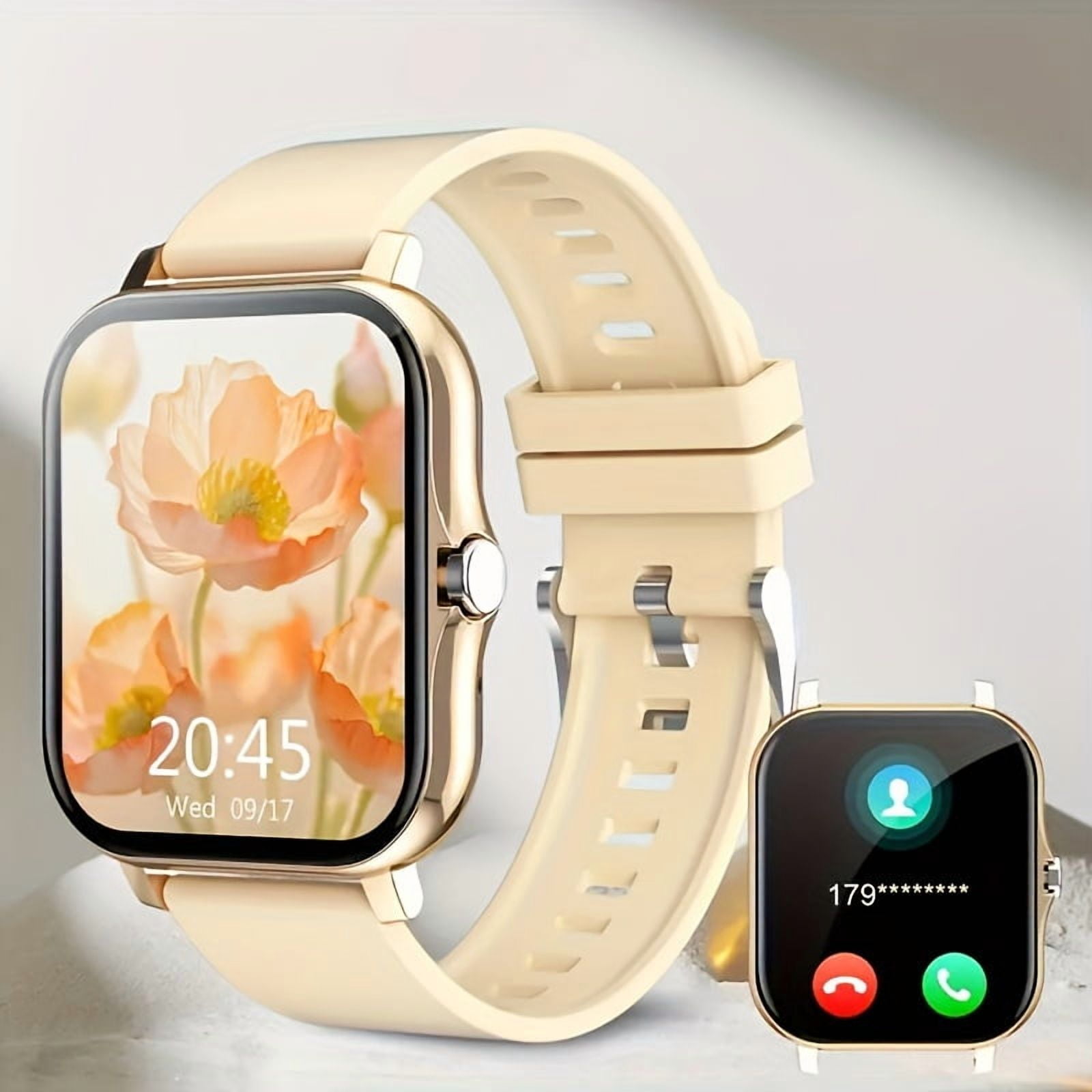 1.83" HD Touch Smartwatch: Call, Track Steps, Sports Modes, Alloy Case, iPhone/Android Compatible, Valentine's Gift