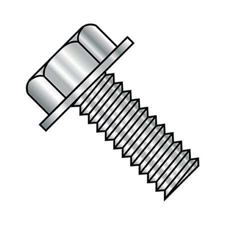 

10-24X3/4 Unslotted Indented Hex Washer Head Machine Screw Full thread 18-8Stainless Steel (Pack Qty 2 000) BC-1012MW188