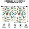 thumbnail image 2 of Blackout Kids Curtains,White Dinosaurs Volcanoes Leaves Pattern Childrens Insulated Curtains Set Of 2,Bedroom Essentials,Toddler Room Decor 42"x54", 2 of 5