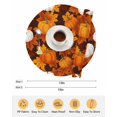 thumbnail image 6 of 13 Inch Round Placemats Set of 6, White Pumpkin Fall Non Slip Heat Insulation PP Table Mats, Thanksgiving Maple Leaves Farmhouse Washable Place Mats for Kitchen Dining Party Table Decor, 6 of 7