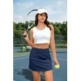 thumbnail image 6 of Pinspark Women's Athletic Tennis Skort Quick Dry High Waisted Golf Skirt with Built-in Shorts and 2 Pockets for Pickleball Workout Running, 6 of 7