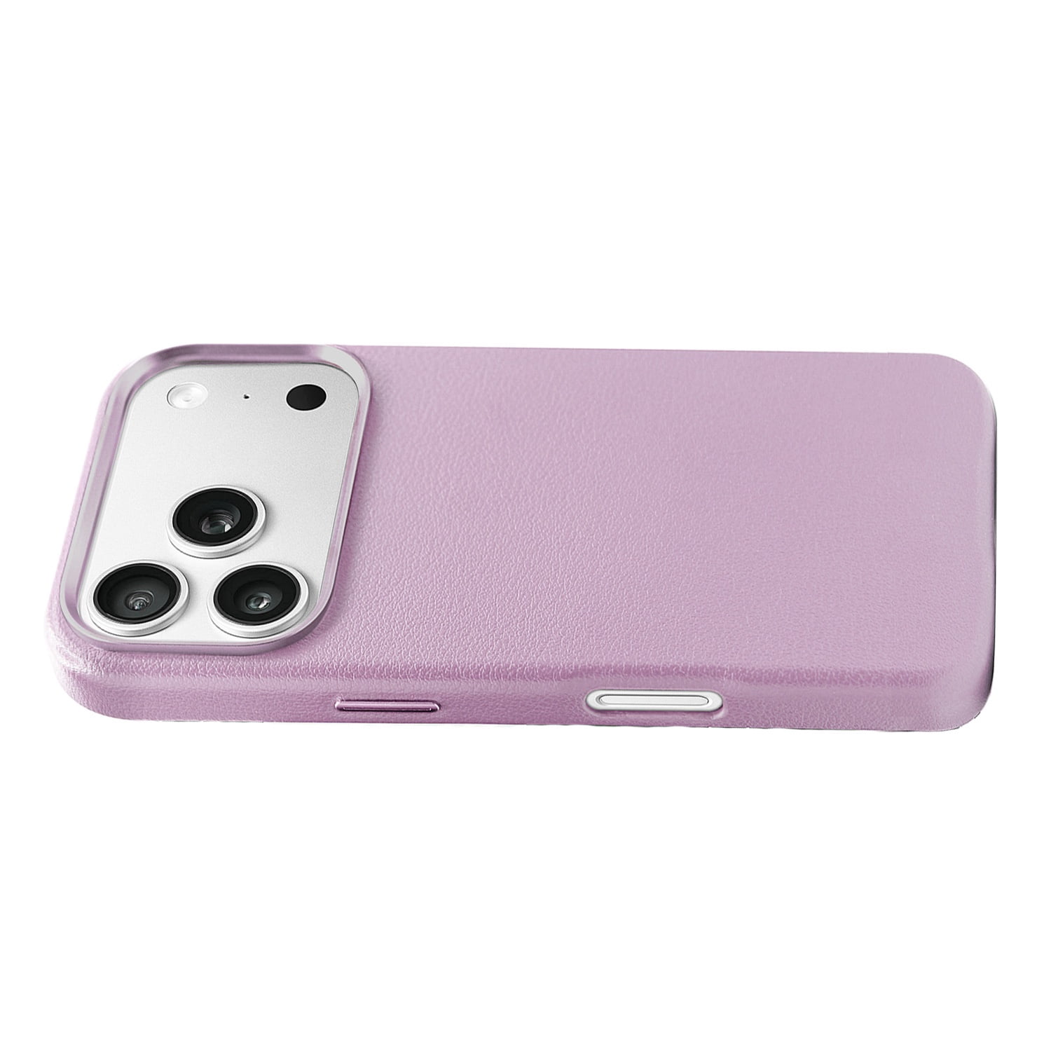 Leather Armor Protective Cover with Wireless Charging for iPhone 17 Pro Max - Light Purple