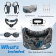 thumbnail image 3 of Rechale VR Silicone Case for Meta Quest 3S, Design Upgraded Accessories for Oculus Quest 3s, Face Cover, Controller Grips, Shell Cover, Lens Cover, Disposable Eye Cover(Blue Skull), 3 of 9