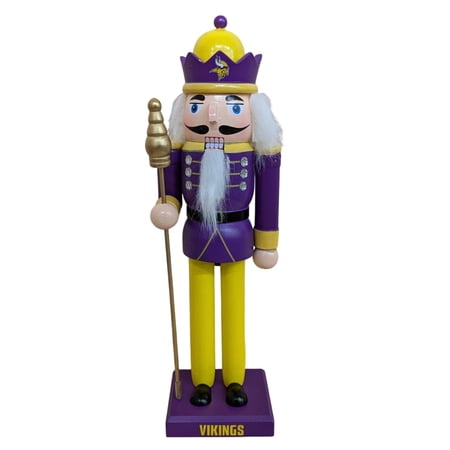 Minnesota Vikings 12 Wooden Nutcracker Statue