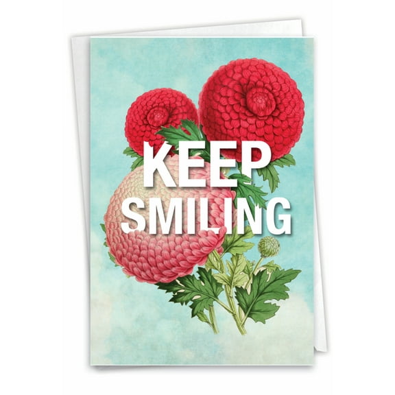 1 Friendship Card with Envelope - Timely Thoughts Keep Smiling C3696FFRB