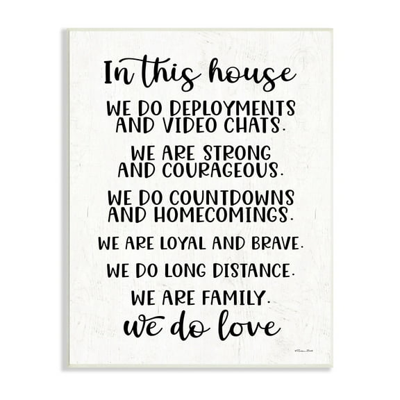Stupell Industries In This House We Do Love Long Distance Family Sign,13 x 19, Design by Sn Ball