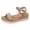 Beige, variant on Women's Plus Size Sandals Open Toe 3cm Thick Sole Crisscross Straps Buckle European Style for Casual Wear