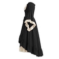 thumbnail image 5 of Anmrize Women Medieval Victorian Gown, Off Shoulder Renaissance Dress, Layered Hem Cosplay Costume, Full Length Halloween Dress, Womens's Medieval Renaissance Costume Cosplay Over Dress, Black L, 5 of 6