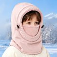 thumbnail image 5 of Hessimy Kids Fleece Balaclava Hood with Adjustable Drawstring,Winter Windproof Face and Neck Cover, 5 of 9
