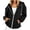 Black-1, variant on Womens Zip Up Hoodie Oversized Sweatshirt Casual Waffle Hooded Jacket Long Sleeve Hooded Jackets, Solid Color Sweatshirts with Pockets, Zip-up Coats, Fall Fashion Clothes, Loungewear