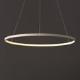 thumbnail image 3 of JONATHAN Y Brice 23.75" Modern Contemporary Metal Round Dimmable Integrated LED Pendant, Beige, 3 of 9