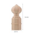 thumbnail image 2 of OULII Unfinished Post Finial Wood Material Decorative Topper For Staircases 1Set, 2 of 6