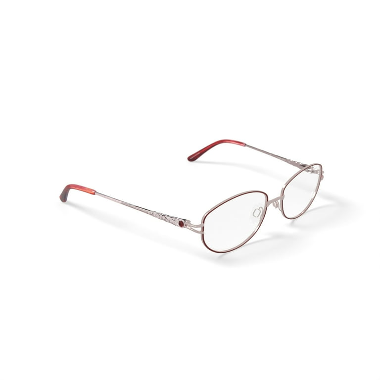 Walmart Women's MV028 Edith Oval Prescription Eyeglasses with Case