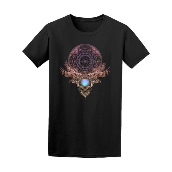 Wings With Vintage Mandala T-Shirt Men -Image by Shutterstock, Male 4X-Large