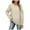 Beige, variant on qucoqpe Womens Casual Crewneck Sweatshirt Long Sleeve Solid Color Shirt Soft Lightweight Loose Tops