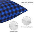 thumbnail image 3 of Yiaed Buffalo Plaid Blue Black Print Pillow Covers Super Soft Decorative Square Throw Pillow Covers Case Cushion Covers for Sofa Couch Bedroom Car Decor（No pillow core）-12"x12", 3 of 7