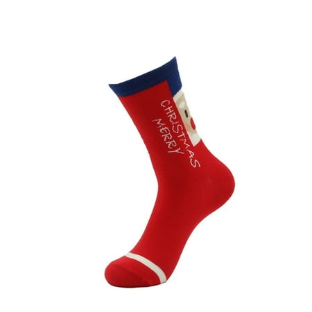 

Christmas Socks Cartoon Snowman Santa Print Casual Simple Medium Sleeve Socks