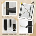 thumbnail image 6 of CAPHAUS 550lbs Capacity Garment Rack for Hanging Clothes, Heavy Duty Metal Open Wardrobe w/Hanging Rods & Drawers, Free Standing Closet Organizer, Metal Closet w/Wooden Boards, Black Vintage Board, 6 of 9