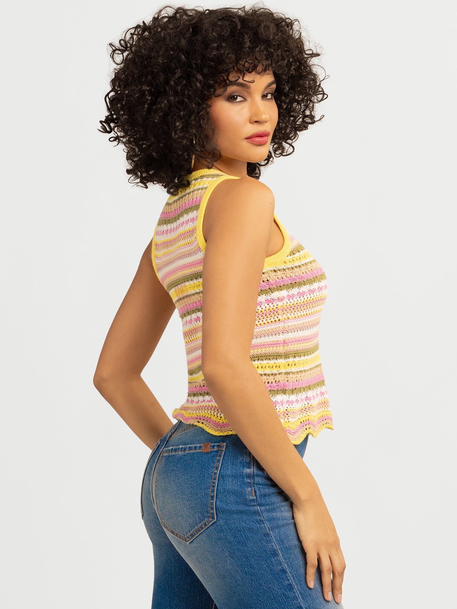 Jessica Simpson Women's and Women's Plus Kiari Cotton Sweater Tank Top, Sizes XS-4X