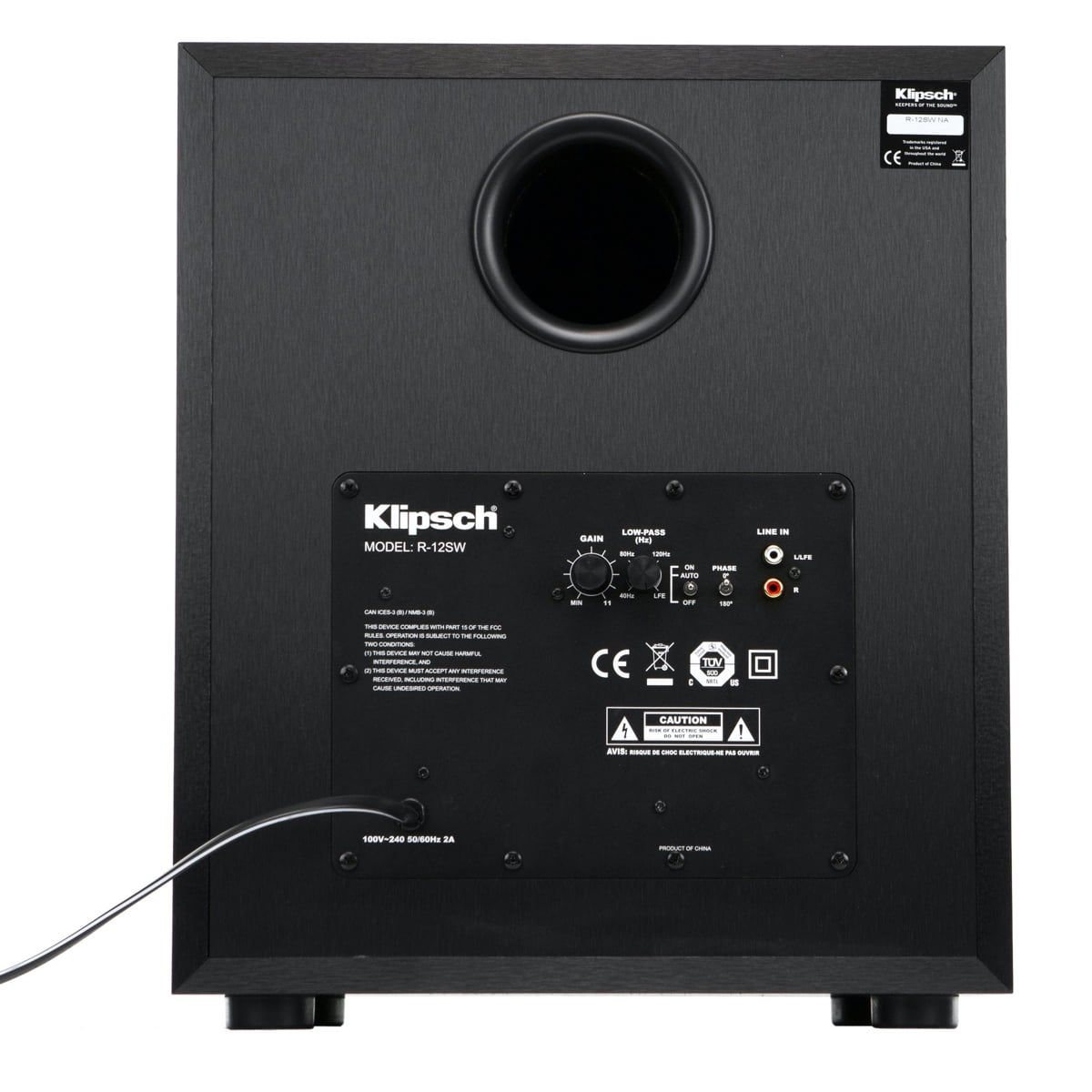 Klipsch 2x Reference R-12SW 12" 400W All-Digital Powered Subwoofer, Brushed Black Polymer Veneer