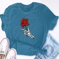 thumbnail image 5 of EcoLoom Skeleton Hand Holding A Red Rose Short Sleeve Unisex T Shirt, 5 of 6